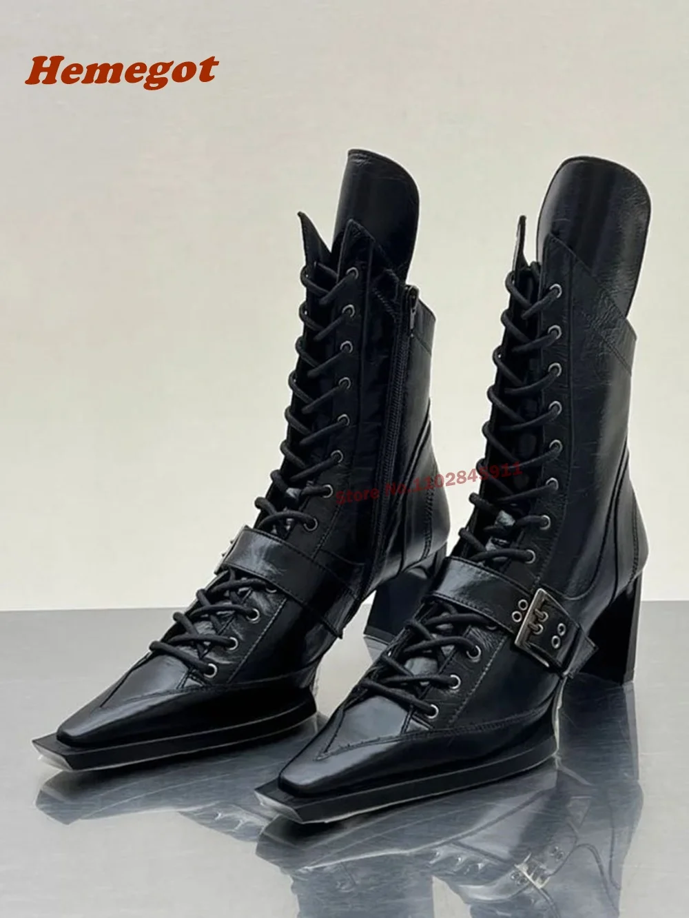 Belt Buckle Black Ankle Boots  - Crossfit Belt 评论和价格