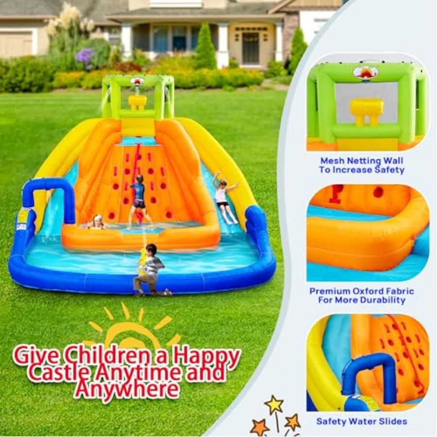 Inflatable Water Slide, Bounce - Rope Climb 评论和价格