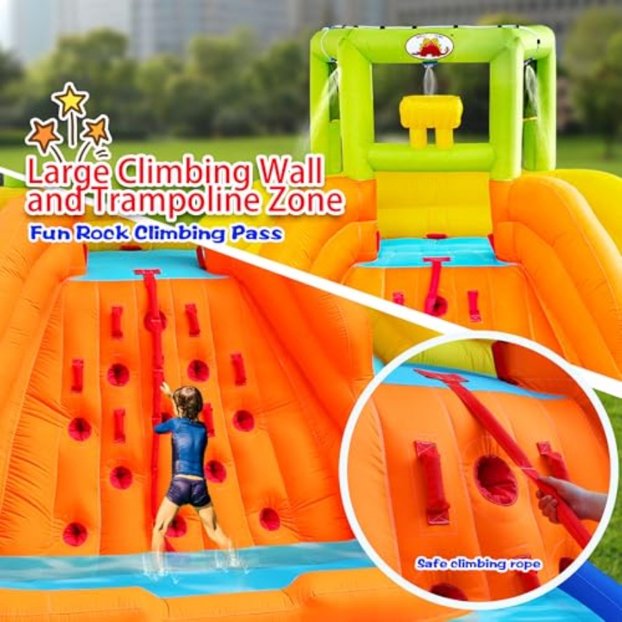 Inflatable Water Slide, Bounce - Rope Climb 评论和价格