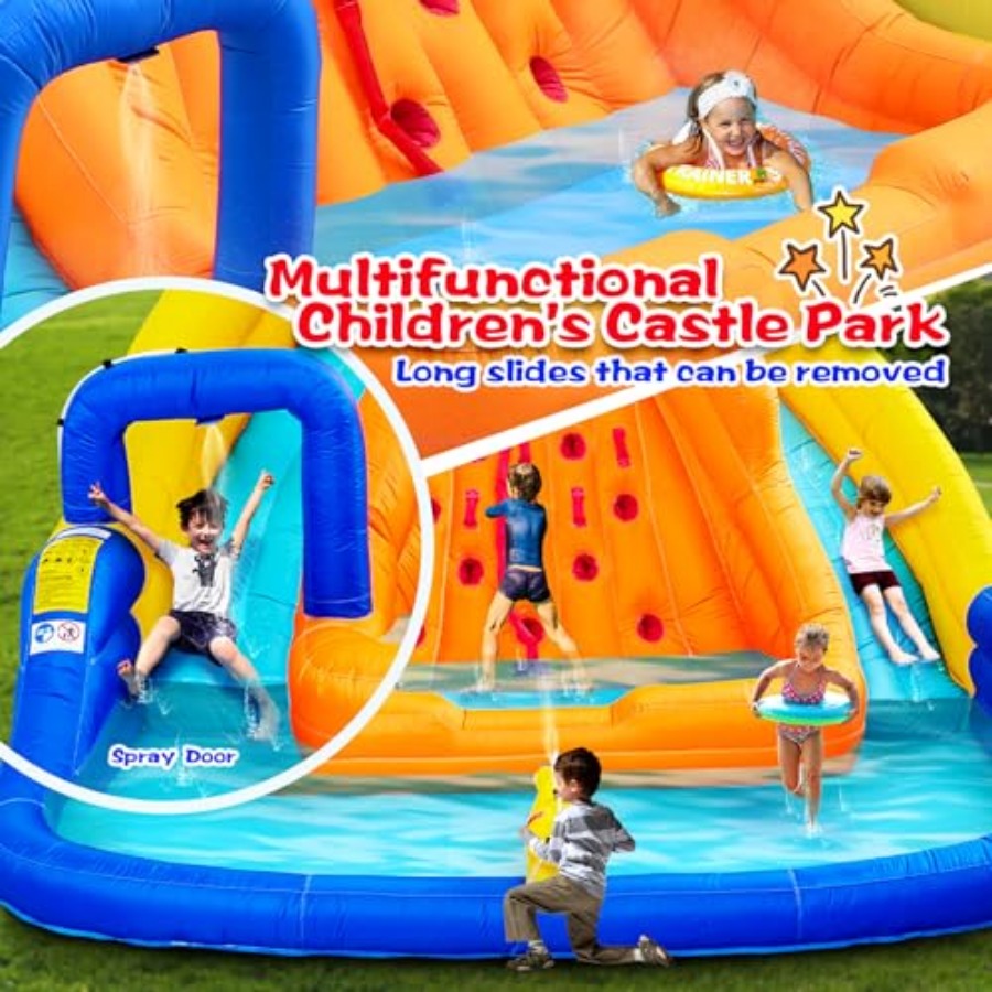 Inflatable Water Slide, Bounce - Rope Climb 评论和价格