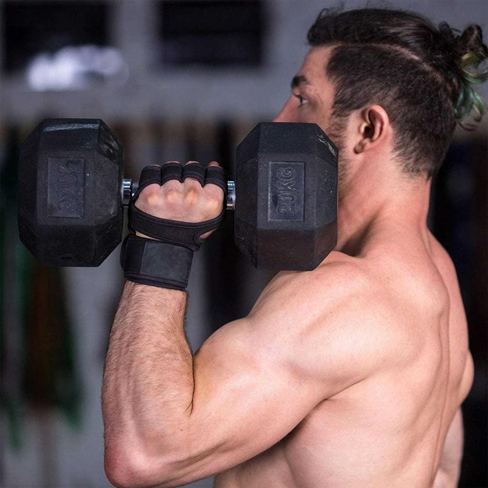 1 pair Sports cross training c - Weightlifting Gloves 评论和价格