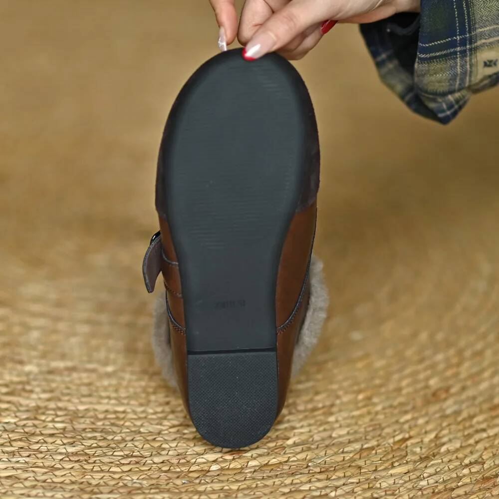 Fur Women's Loafers Leather Su - Crossfit Belt 评论和价格