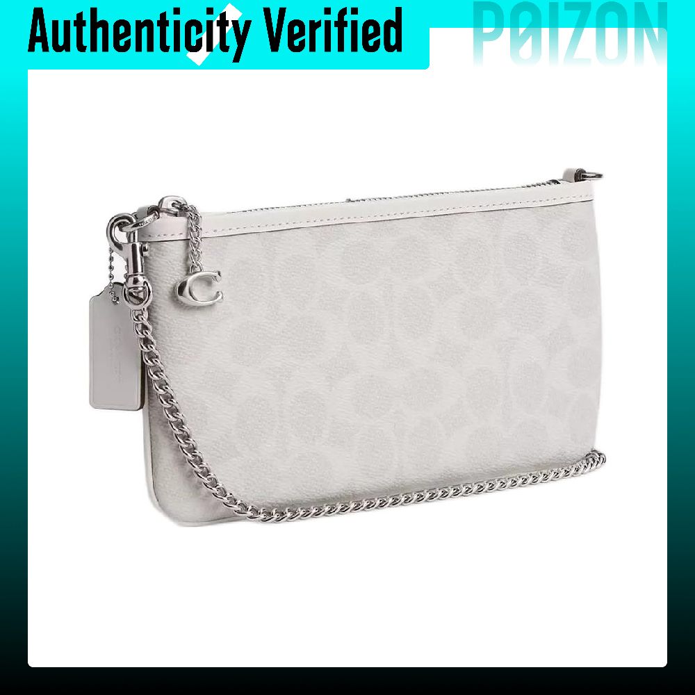 COACH Pouch Calfskin Handbag,  - Chalk Bag 评论和价格