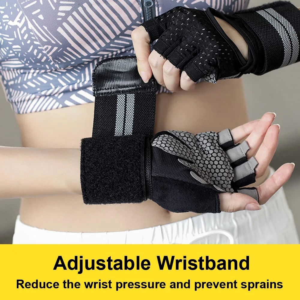 1Pair Half Finger Gym Fitness  - Weightlifting Gloves 评论和价格